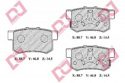 DJ PARTS bp2406 -  Комплект тормозных колодок, дисковый тормоз